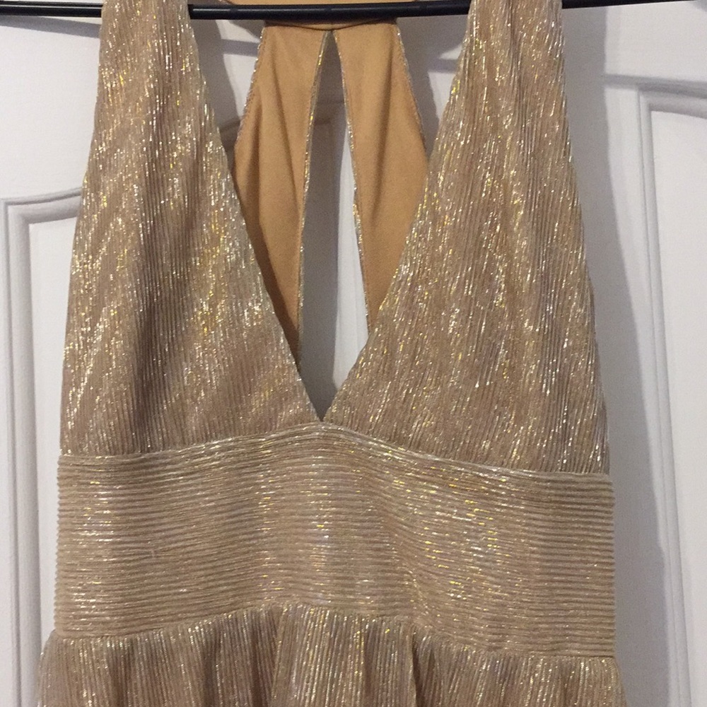 Short Gold halter dress